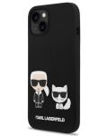 Калъф Karl Lagerfeld - MS Karl and Choupette, iPhone 13/14, черен - 4t